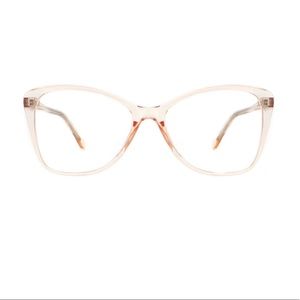 Beige new never worn plastic eye frames